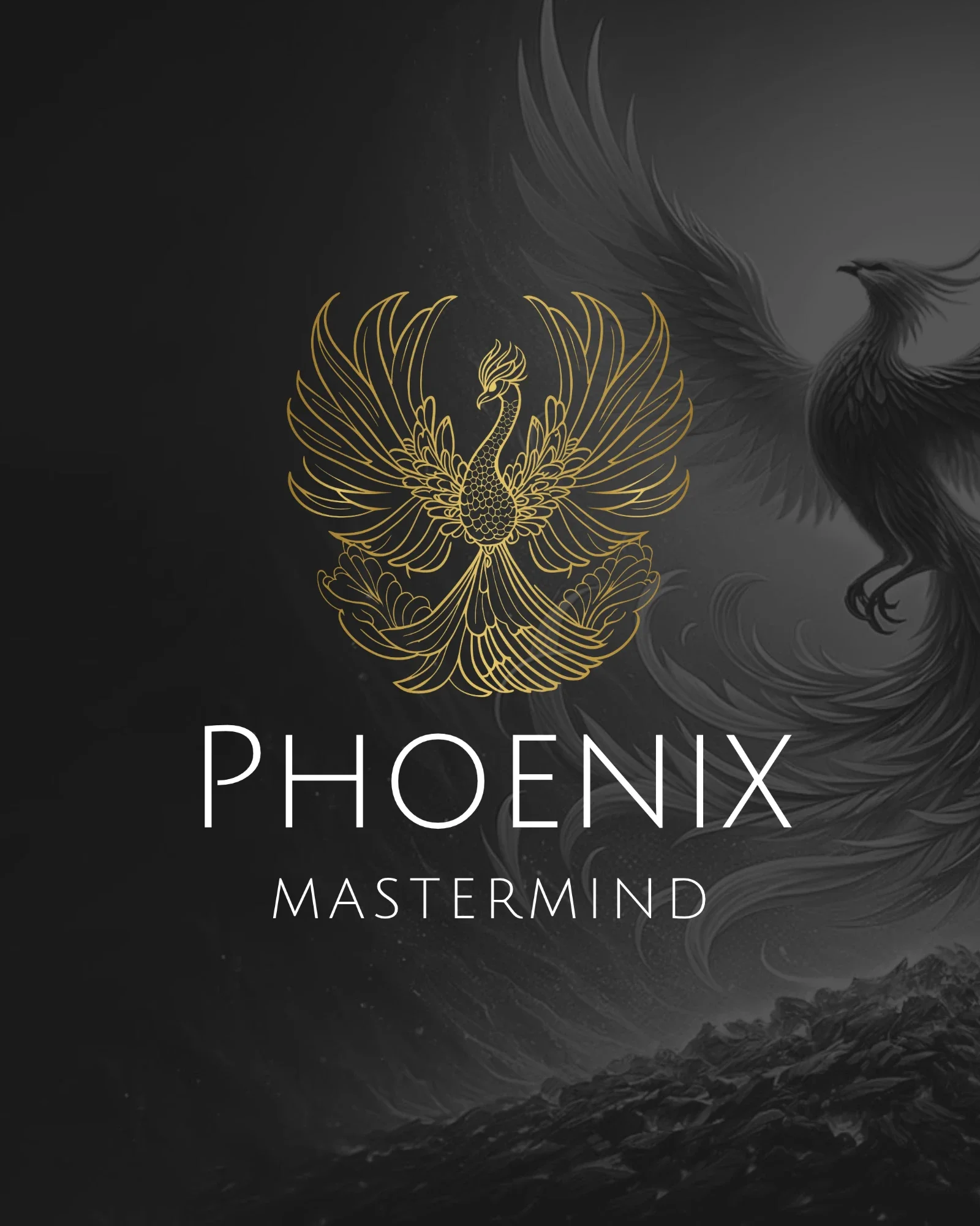 Phoenix Mastermind: goldener Phönix auf dunklem Grund